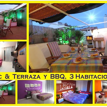 Atico Airport Barcelona, Terraza Y Barbacoa *